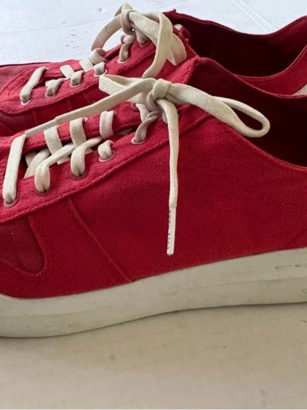 COLE HAAN Men's Grandpro Rally Canvas Court Red Sneakers- Size 10.5 M